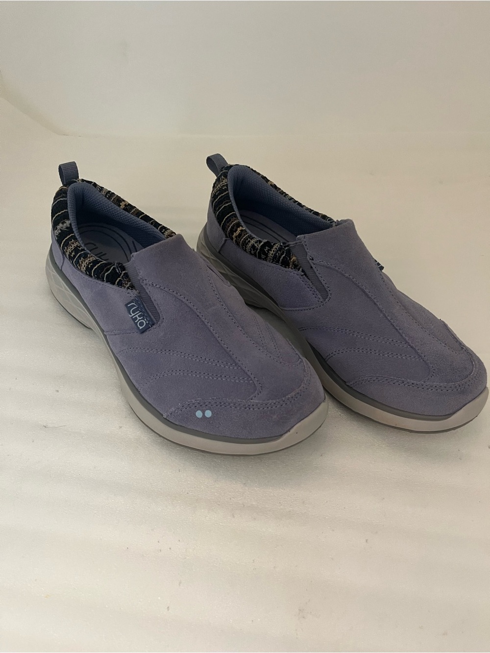 Ryka Terrain Women’s Leather Comfort Slip-On Casual Shoes 8.5W Blue/Gray